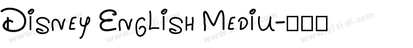 Disney English Mediu字体转换